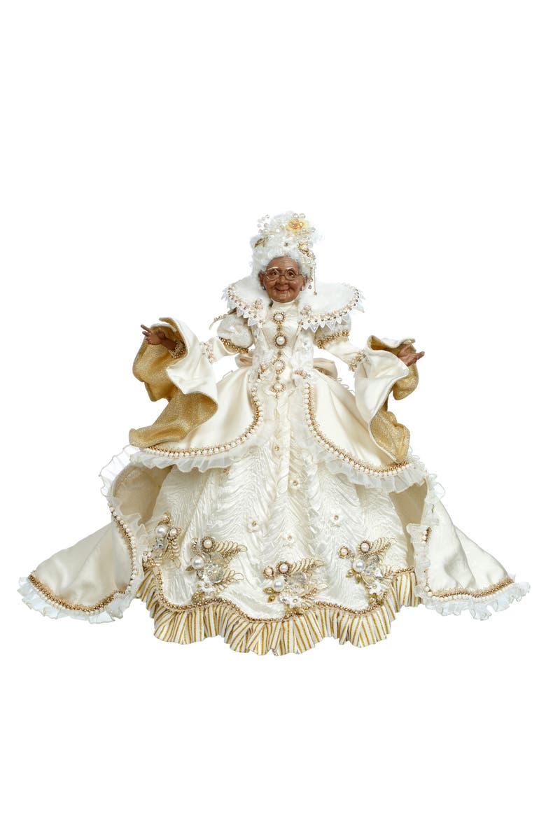 Mark Roberts African American Snow and Pearls Mrs. Claus, Main, color, Cream