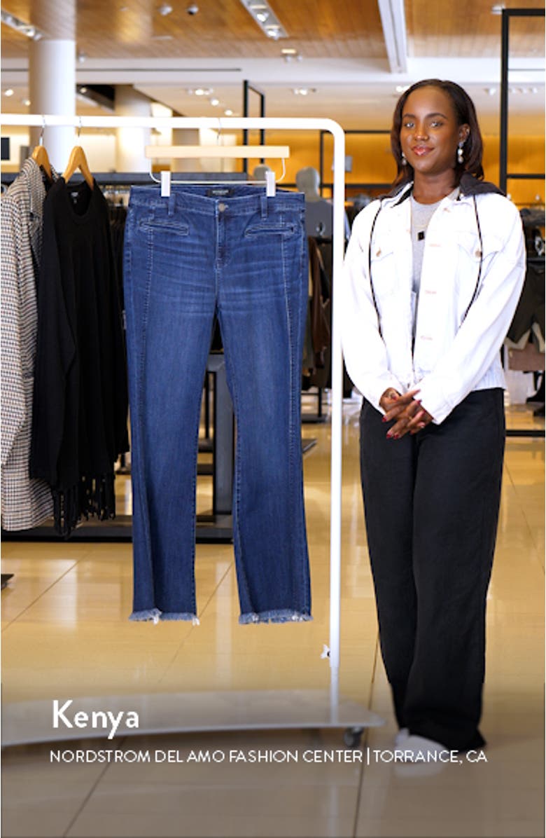 Hannah Frayed Crop Flare Jeans, sales video thumbnail