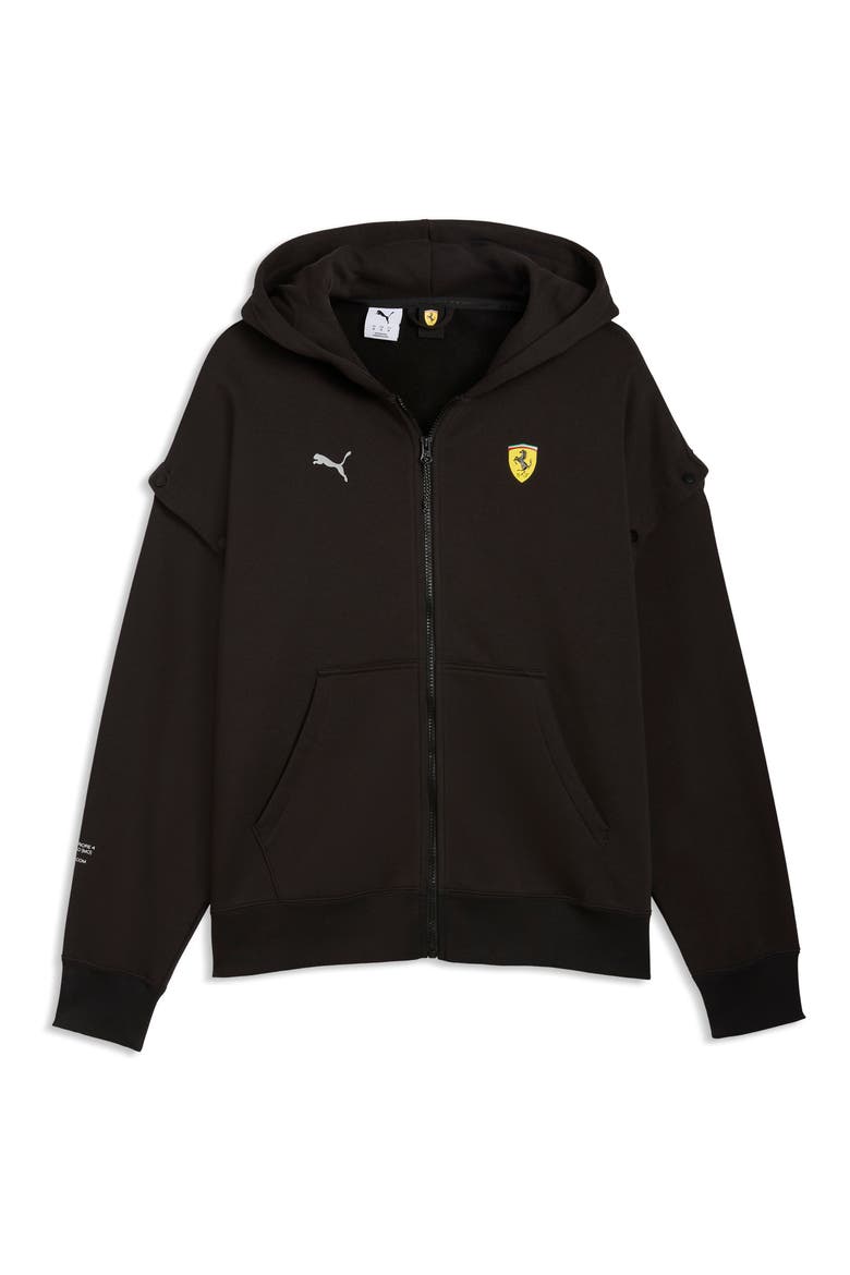 Ferrari Premium Oversize Zip Hoodie, Main, color, PUMA BLACK