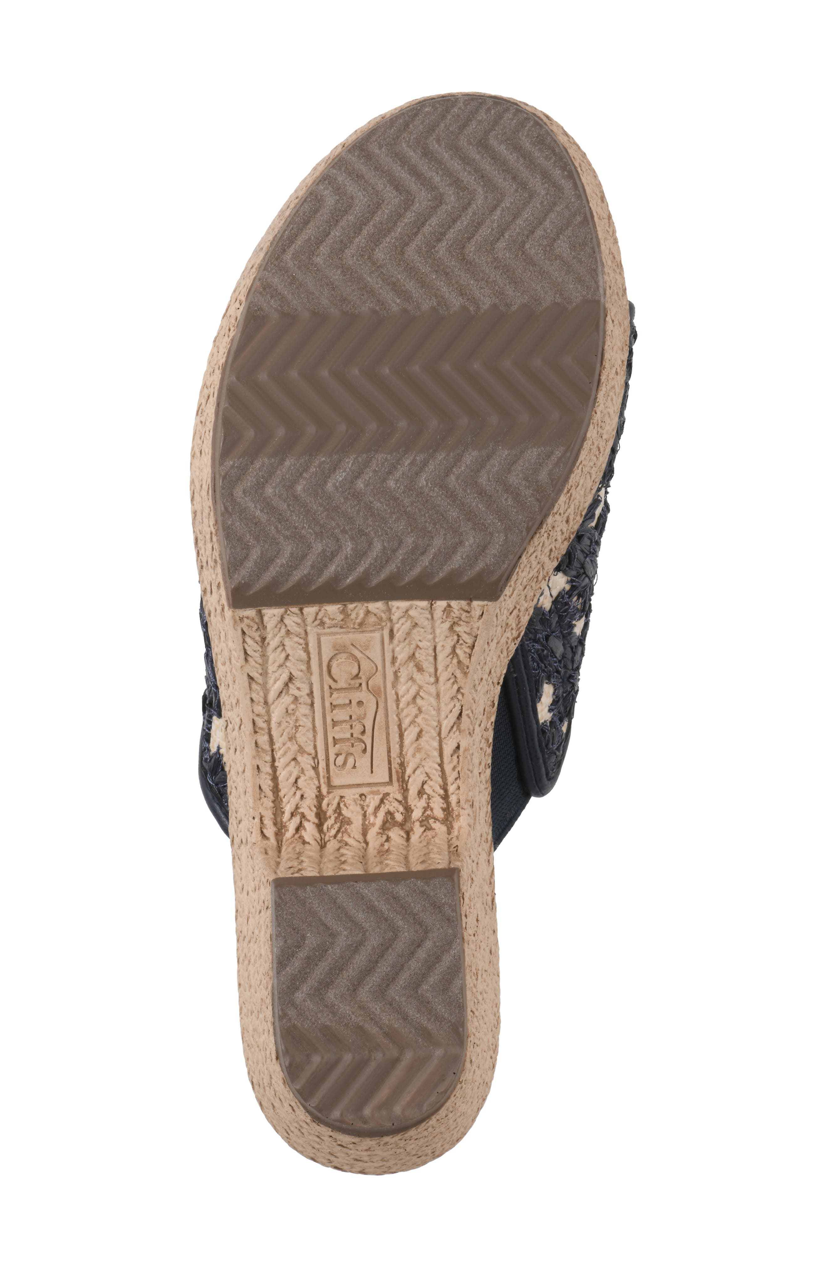 Bizzie Platform Wedge Espadrille Sandal, Alternate, color, DARK BLUE/ FABRIC