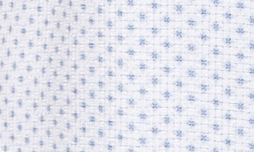 7 Diamonds Orion Neat Short Sleeve Performance Button-up Shirt In Light Blue