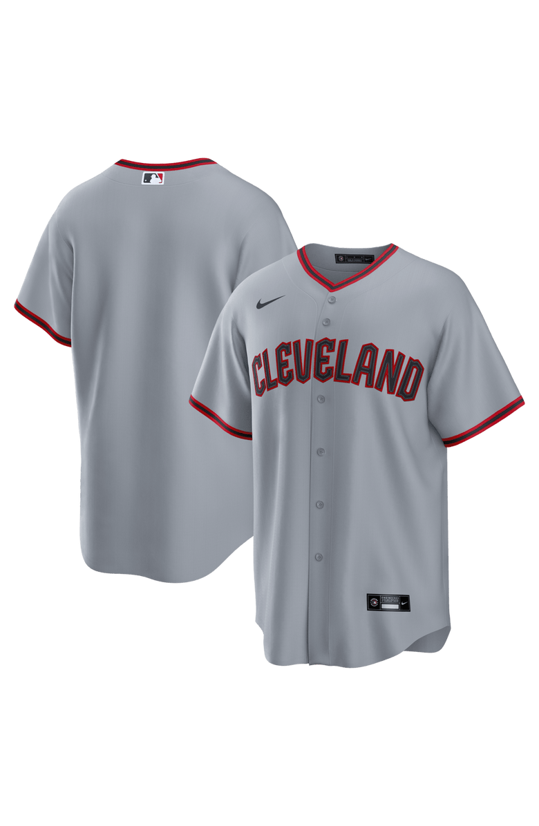 Nike Men's Nike  Gray Cleveland Guardians Road Replica 2.0 Jersey, Main, color, 