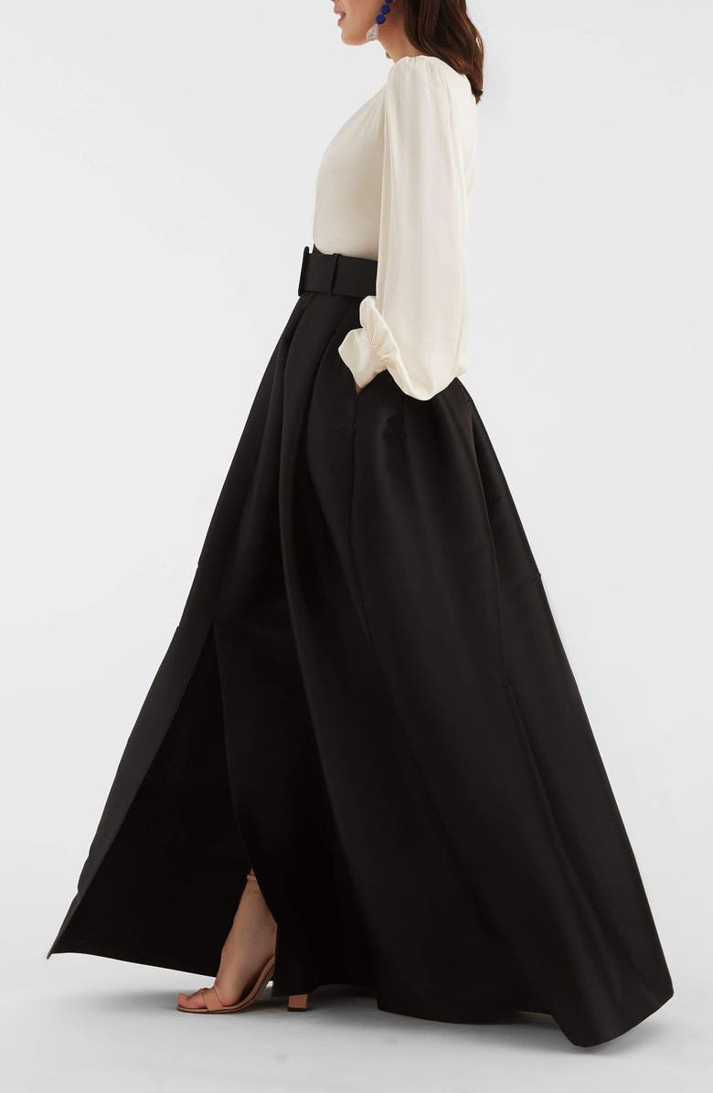 Sachin & Babi Zoe Long Sleeve Gown, Alternate, color,