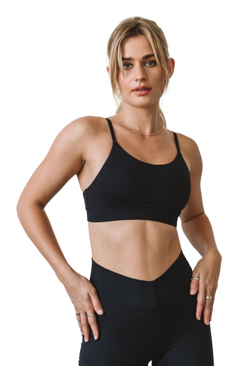 Rebody Active Cammie Cloudlux Bra, Main, color, Metropolis Black