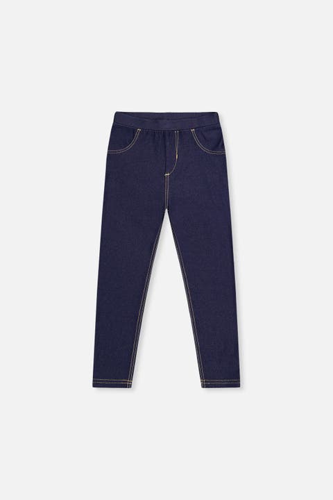 Denim Look Pull-On Skinny Jeggings