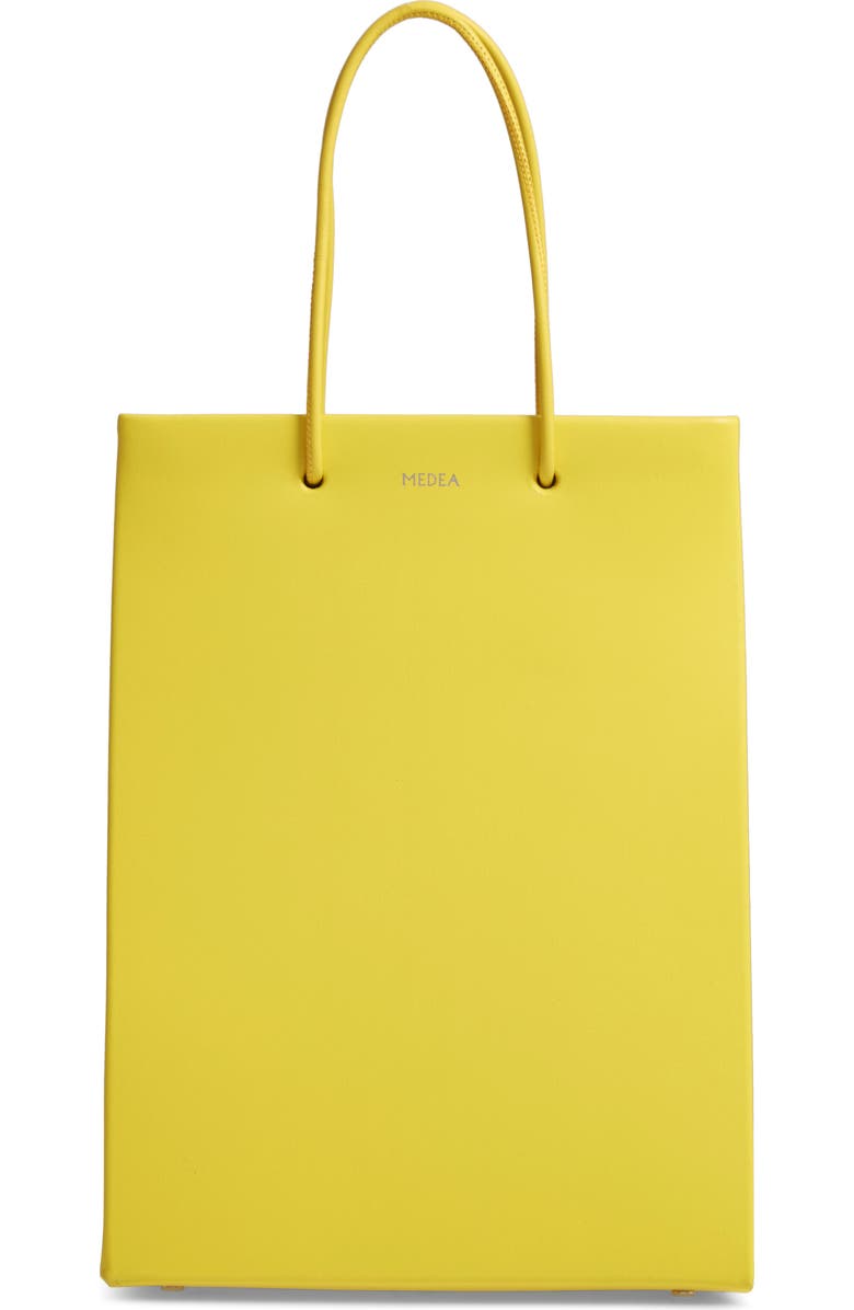 Medea Prima Tall Calfskin Leather Bag, Main, color,