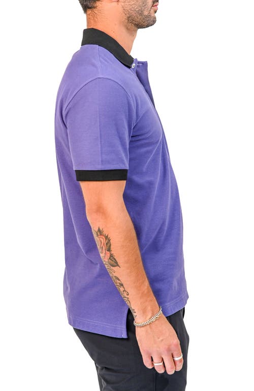 Maceoo Mozartspecktip Stretch Nylon Polo In Blue
