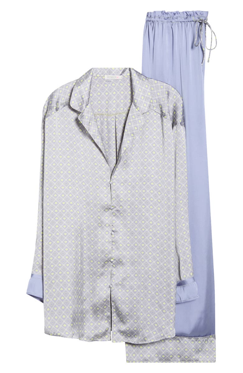 Free People Dreamy Days Print Pajamas, Main, color, Lime Kiwi Combo