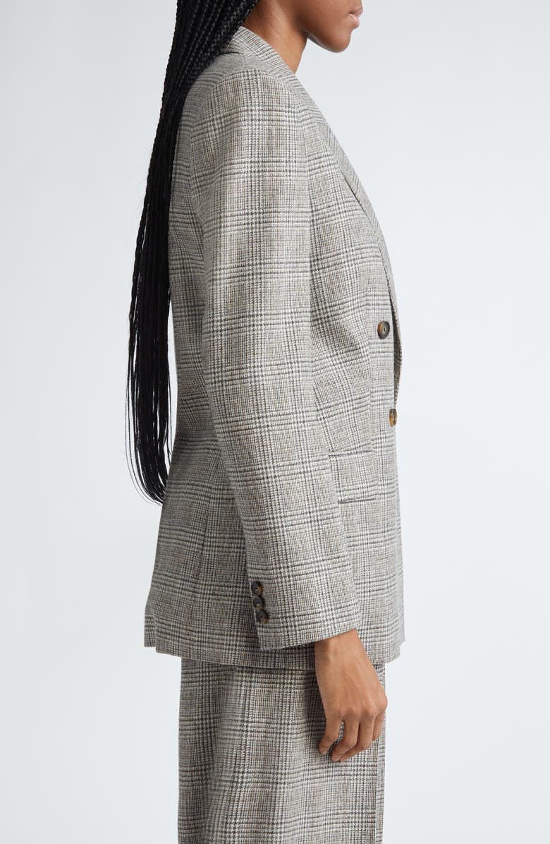 Vince Glen Plaid Double Breasted Blazer, Alternate, color, Heritage Grey