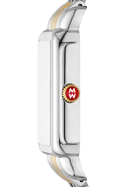 Michele Deco Ii Diamond Two-tone Bracelet Watch, 43mm In 2t Silver/gold