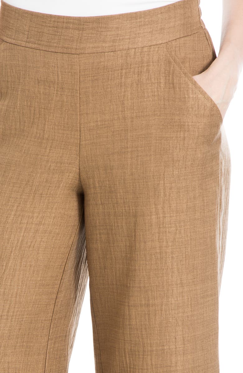 MAX STUDIO Textured Wide Leg Pants, Alternate, color, Brown