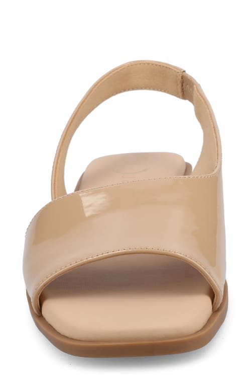 Journee Collection Brinsley Slingback Sandal In Patent/nude