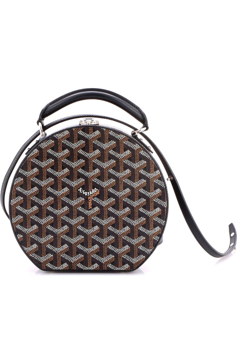 Pre-Owned Goyard Alto Hatbox Bag Coated Canvas, Main, color, Black