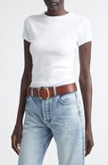 Saint Laurent Cassandre Logo Cotton T-Shirt