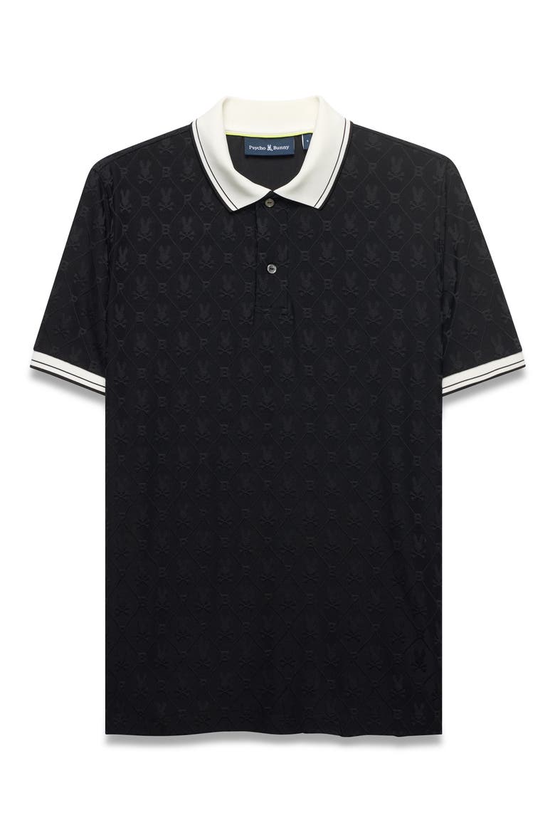 Garry Performance Jacquard Polo, Alternate, color, BLACK