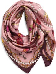 Echo Bejeweled Silk Square Scarf