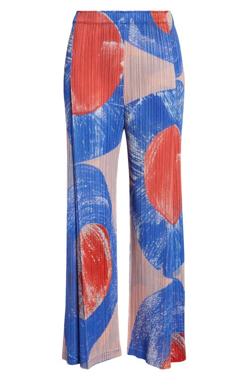 Shop Issey Miyake Pleats Please Backlight Pleated Straight Leg Pants In Red