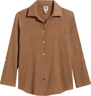 Anne Klein Knit Button-Up Shirt