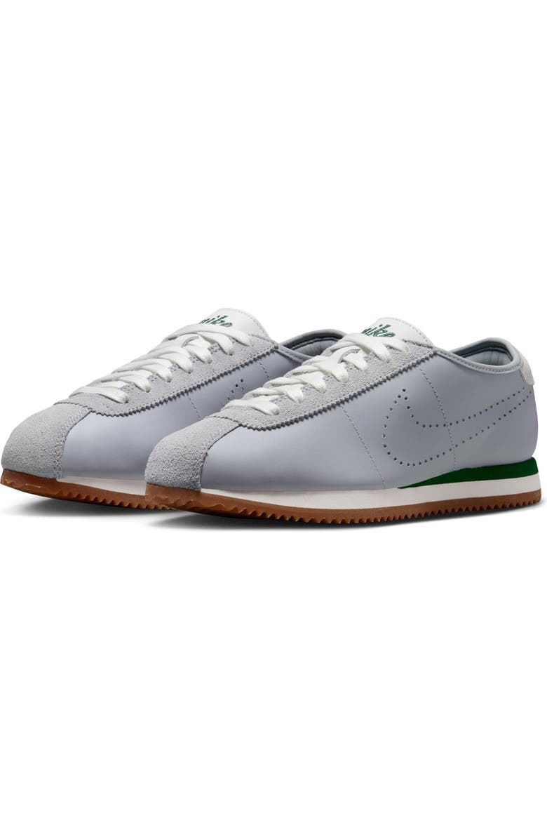 Nike Cortez Leather Sneaker, Main, color, 001 Wlfgry/Sprtgn