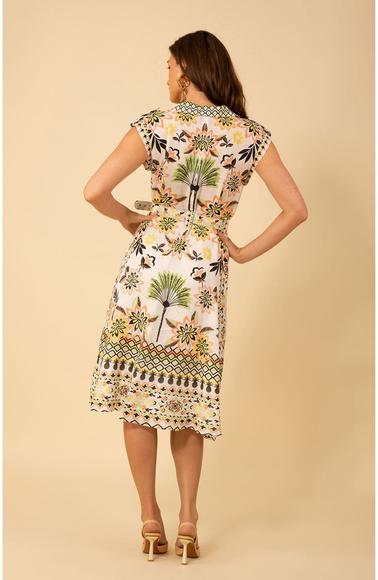 Hale Bob Daniela Midi Linen Dress, Alternate, color,
