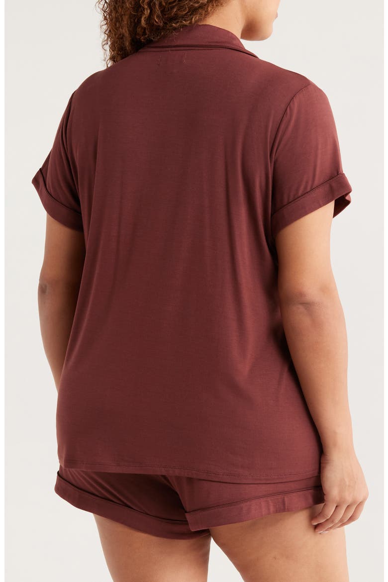 Moonlight Eco Short Pajamas, Alternate, color, BROWN RAISIN