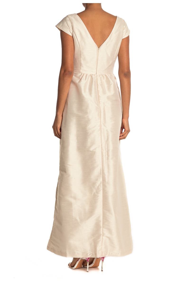 Alfred Sung Cap Sleeve A-Line Gown, Alternate, color,