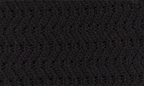Victoria Beckham Chevron Pointelle Polo Sweater In Black