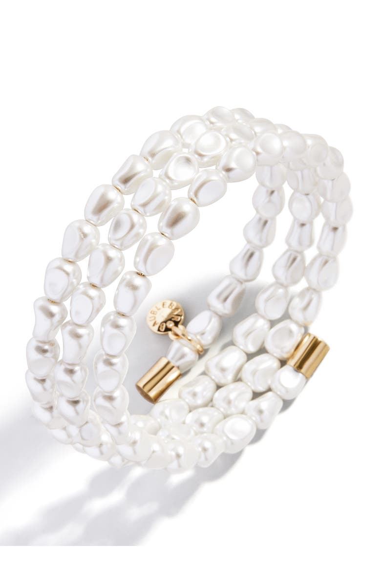 BaubleBar Ondine Faux Pearl Bracelet, Main, color, Pearl