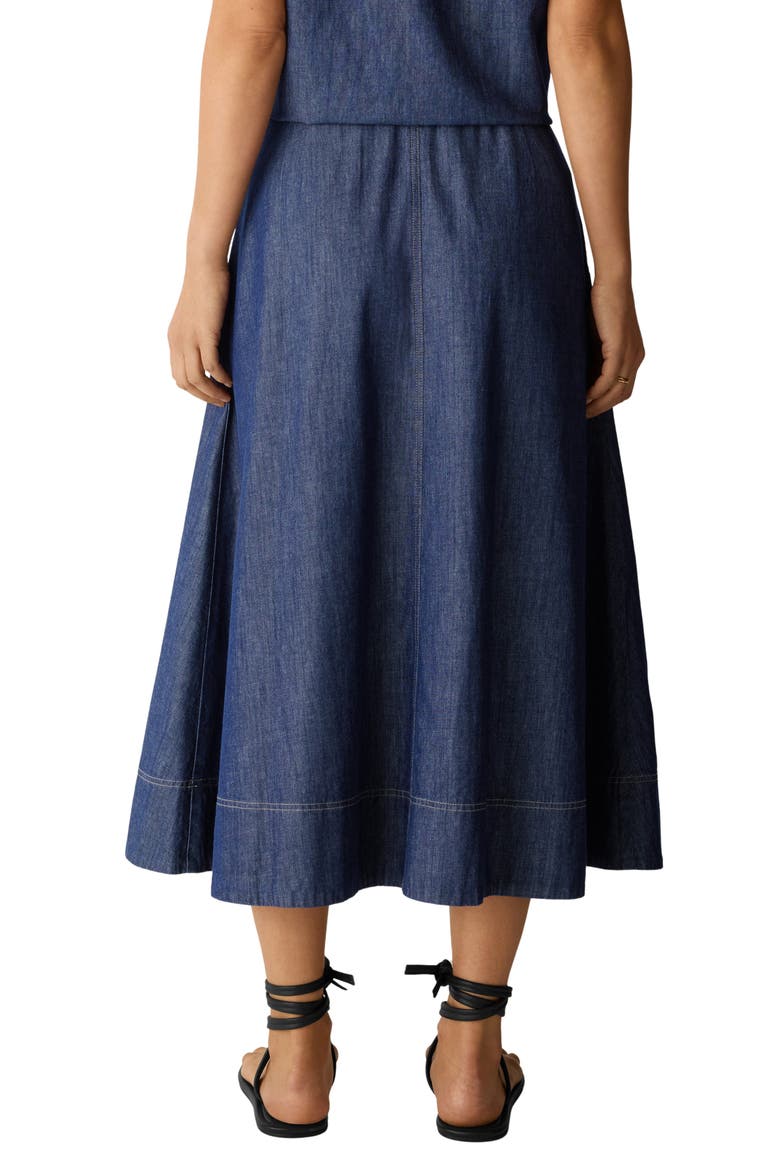 Organic Cotton Denim Skirt, Alternate, color, DARK INDIGO