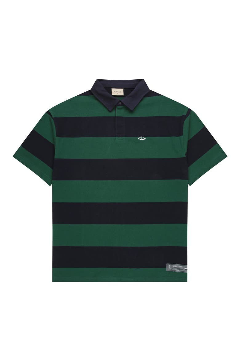 Post Game Stripe Cotton Polo, Alternate, color, NAVY TEAL