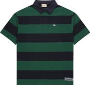 VOUSETI Post Game Stripe Cotton Polo