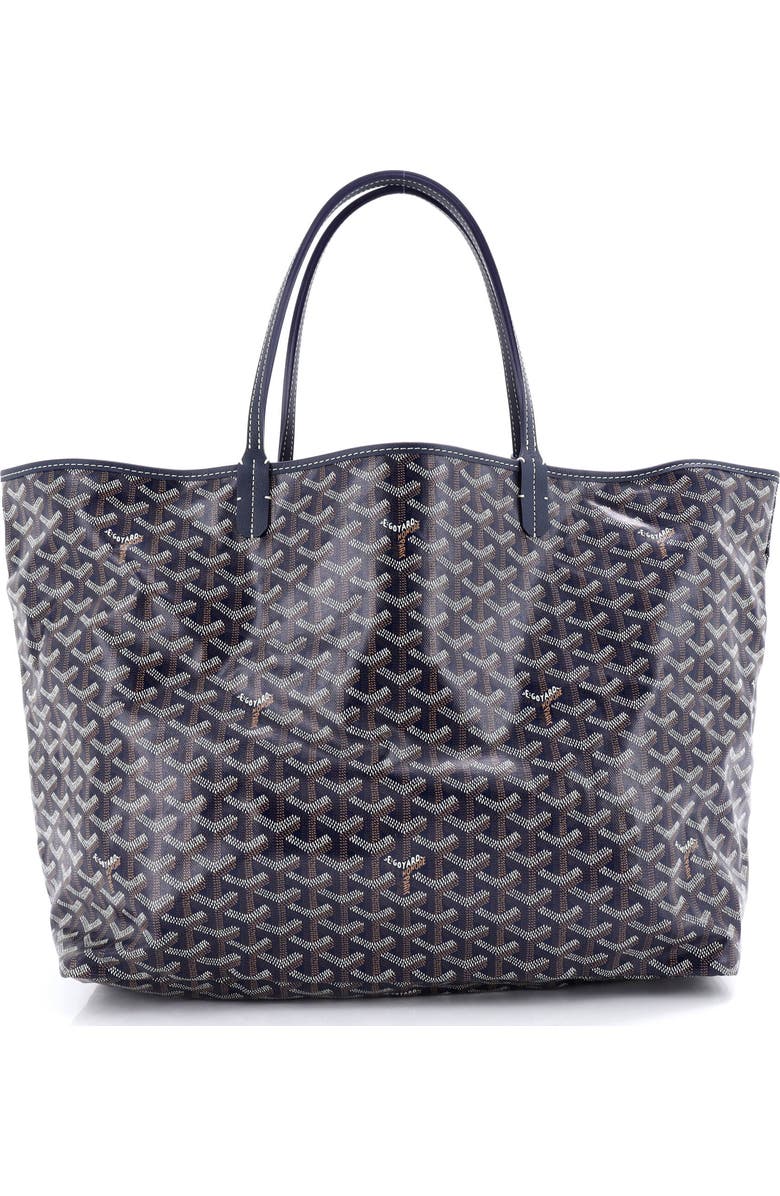 Pre-Owned Goyard Saint Louis Tote Coated Canvas GM, Main, color, Blue