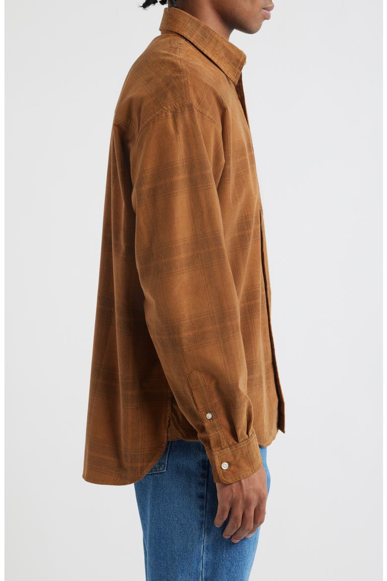 Wilber Check Corduroy Button-Up Shirt, Alternate, color, WILBER CHECK, HAMILTON BROWN