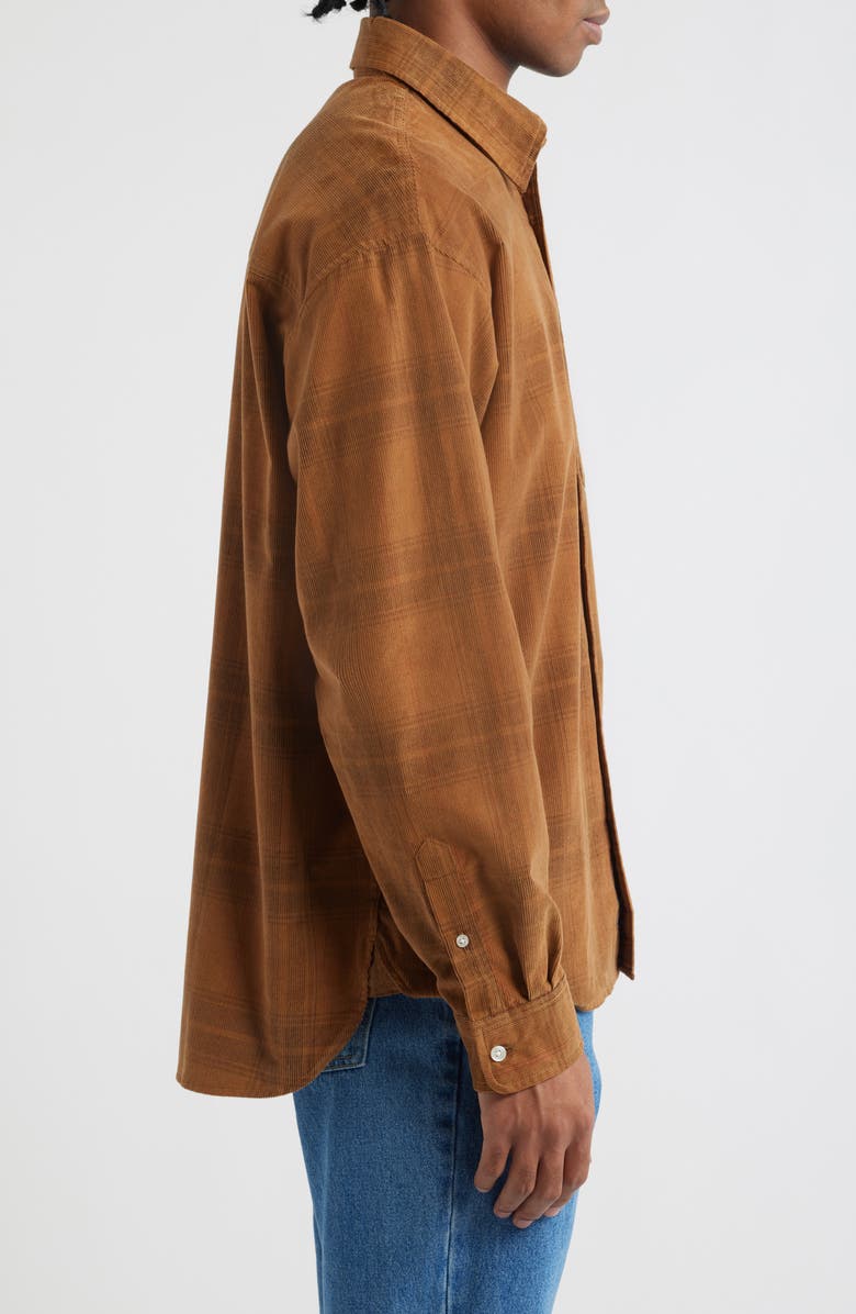 Carhartt Work In Progress Wilber Check Corduroy Button-Up Shirt, Alternate, color, Wilber Check, Hamilton Brown