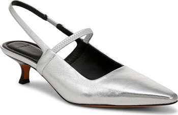 Venice Slingback Pointed Toe Kitten Heel Pump