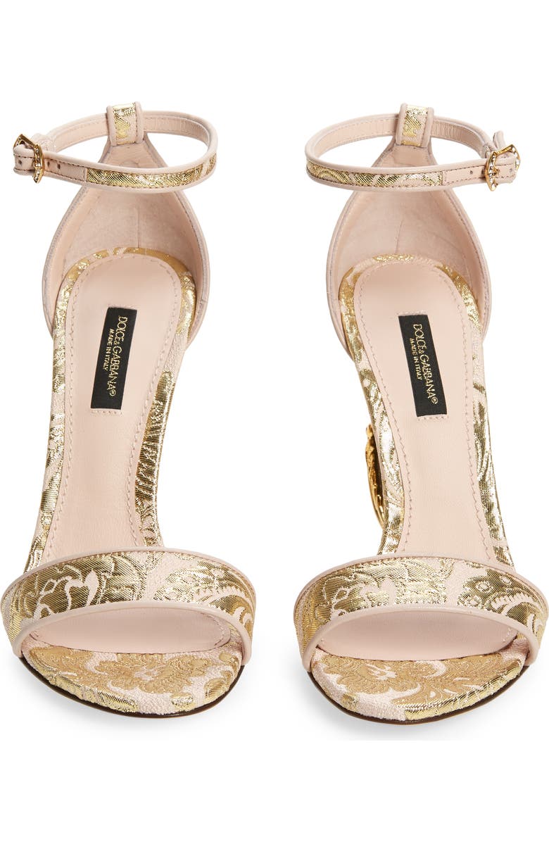Dolce&Gabbana Keira Baroque DG Heel Sandal, Alternate, color,