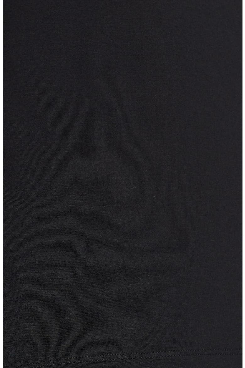 Chiffon Trim High/Low Tee, Alternate, color, BLACK
