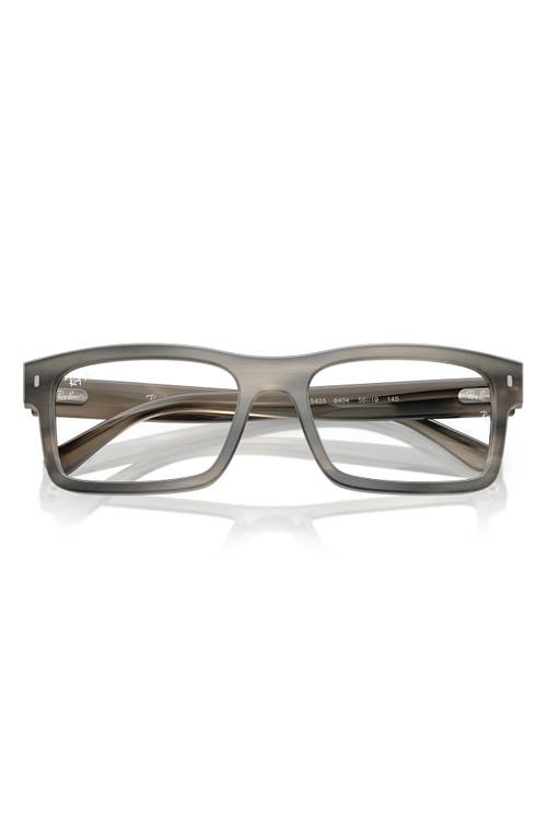 Ray Ban Ray-ban 56mm Rectangle Optical Glasses In Havana Gradient