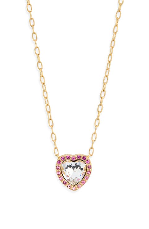Pavé Crystal Heart Pendant Necklace