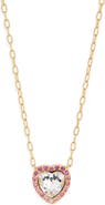 Kurt Geiger London Pavé Crystal Heart Pendant Necklace