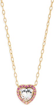 Kurt Geiger London Pavé Crystal Heart Pendant Necklace