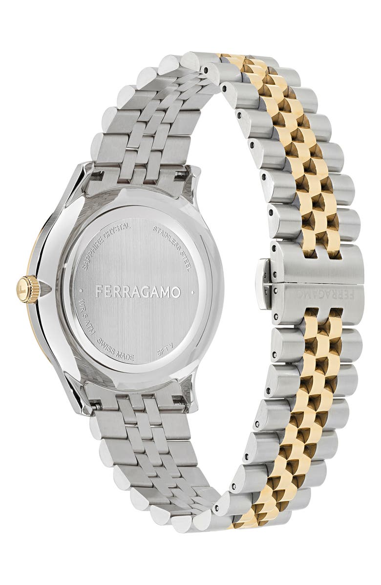 FERRAGAMO Duo Two-Tone Bracelet Watch, 40mm, Alternate, color, Two Tone