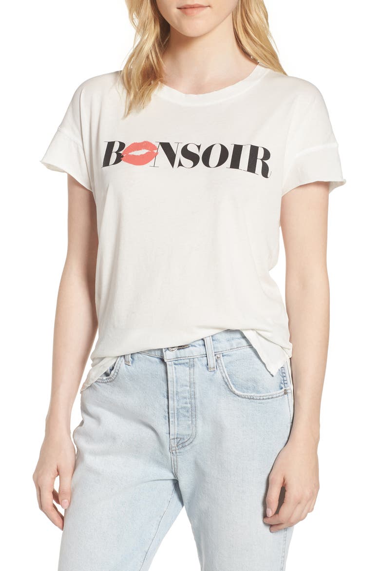 Bonsoir Tee, Main, color, VINTAGE WHITE