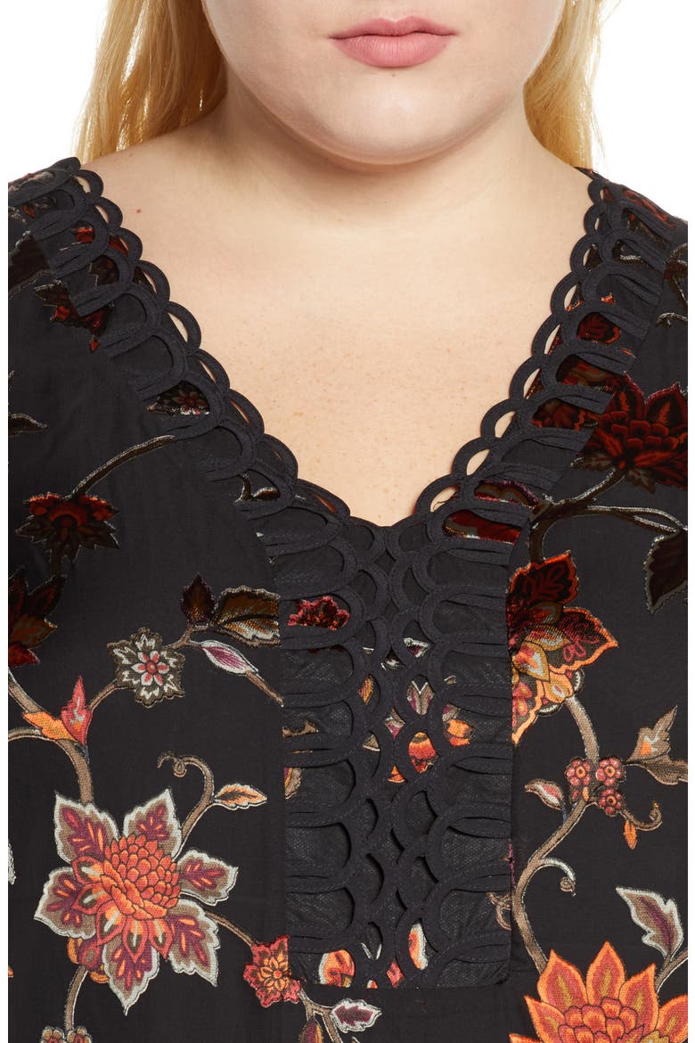 Daniel Rainn Satin Burnout Tank Top, Alternate, color, G238 BLK