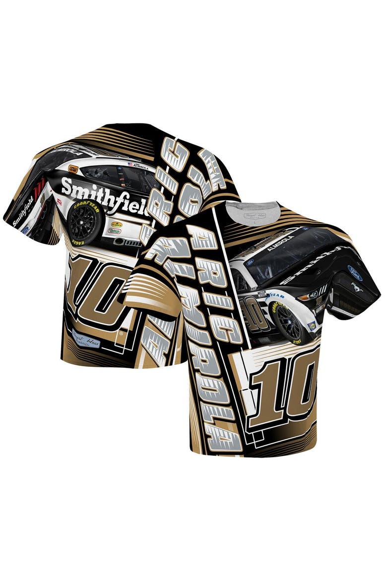 Men's Stewart-Haas Racing Team Collection White Aric Almirola Smithfield Sublimated Dynamic Total Print T-Shirt, Main, color, White