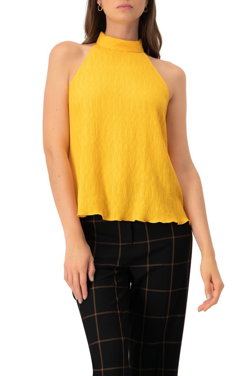 IVONNE Halter Neck Sleeveless Blouse, Main, color, Yellow