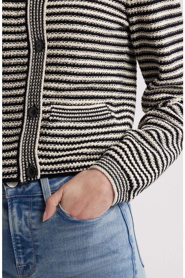 The Court Double Breasted Cardigan, Alternate, color, BLACK MULTI