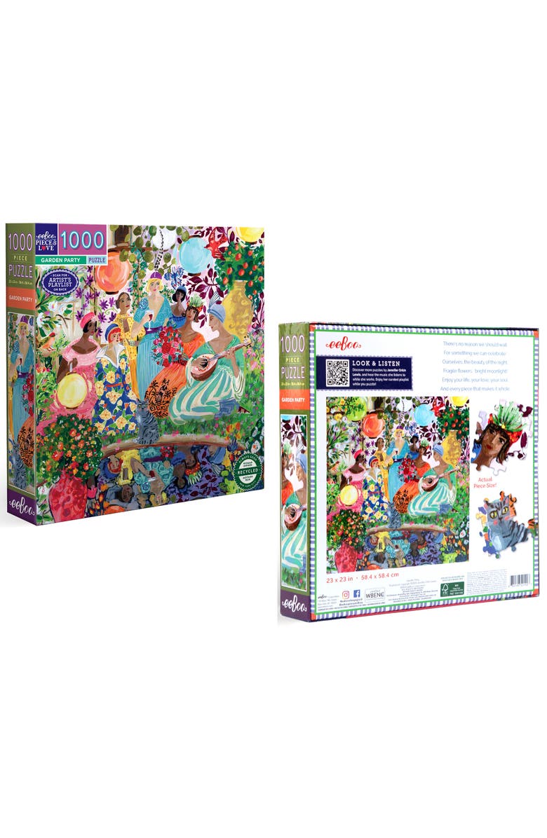 eeBoo Piece and Love Garden Party 1000 Piece Puzzle, Alternate, color,