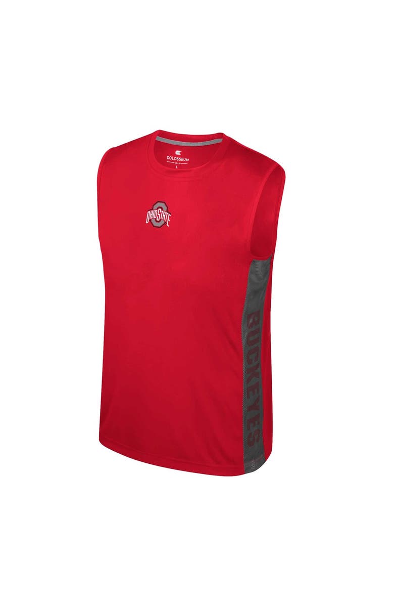 COLOSSEUM Youth Colosseum Scarlet Ohio State Buckeyes Smak Talk Sleeveless T-Shirt, Alternate, color, 