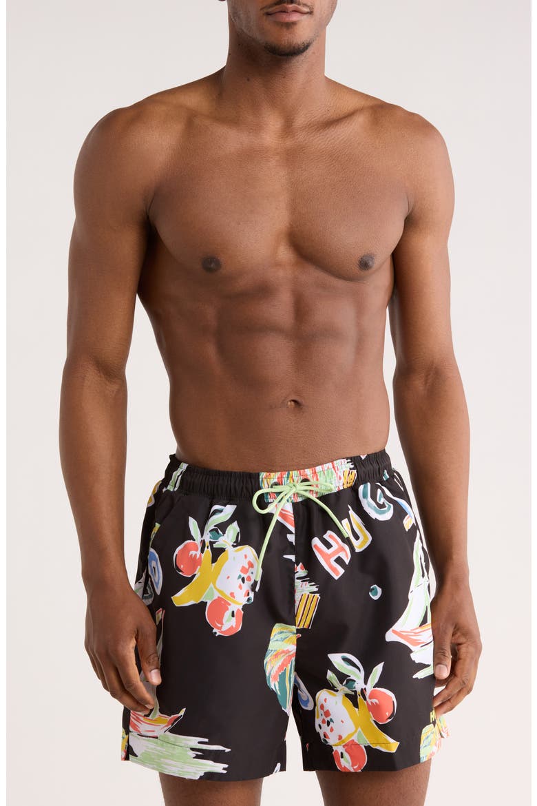 Calala Swim Trunks, Main, color, BLACK